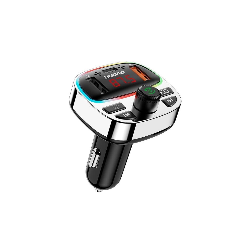 Dudao R2pro+ Transmitter With Pd25w Bluetooth 5.3 Rgb Charging Ports - Black And Silver - Handys Anderes Zubehoer 6976625332458