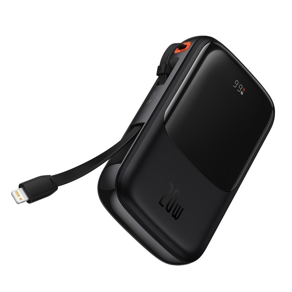 Baseus Powerbank 10000mah 20w Qpow Pro Overseas Edition + Usb C 3A Cable - Black - 10000 Mah - Powerbank Akku