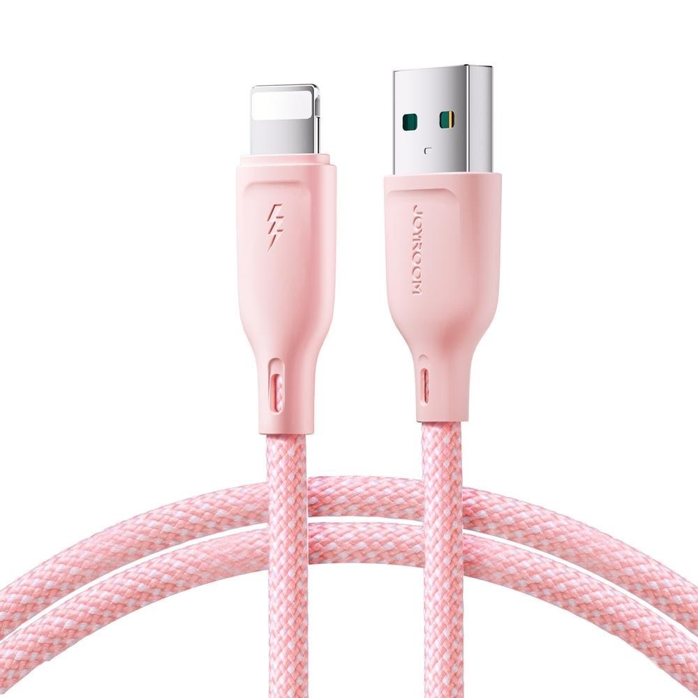Joyroom Multi-color Series S-a34 Usb-a / Lightning 3A Cable 1m - Pink - Usb Kabel