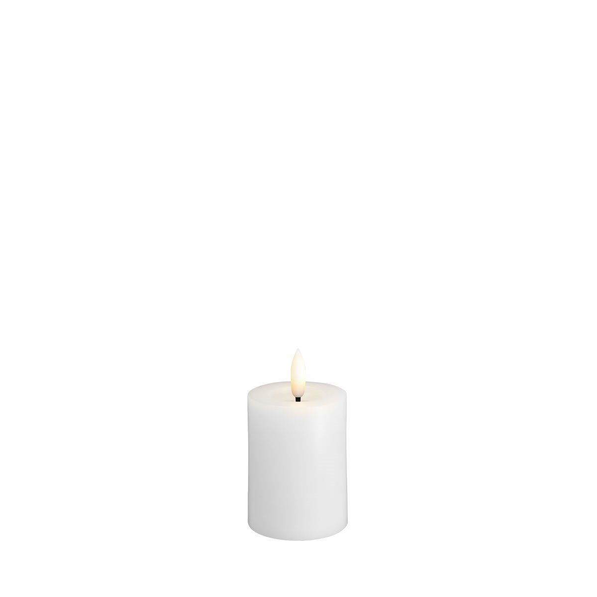 Moods & More Led Pillar Candle - Melted Classic White - 49x75 mm - Einrichtung M31-cw049075