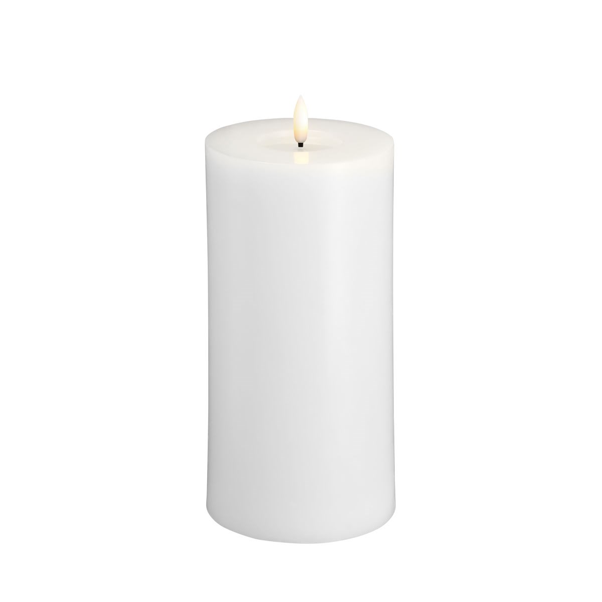 Moods & More Led Pillar Candle - Melted Classic White - 99x200 mm - Einrichtung M31-cw099200