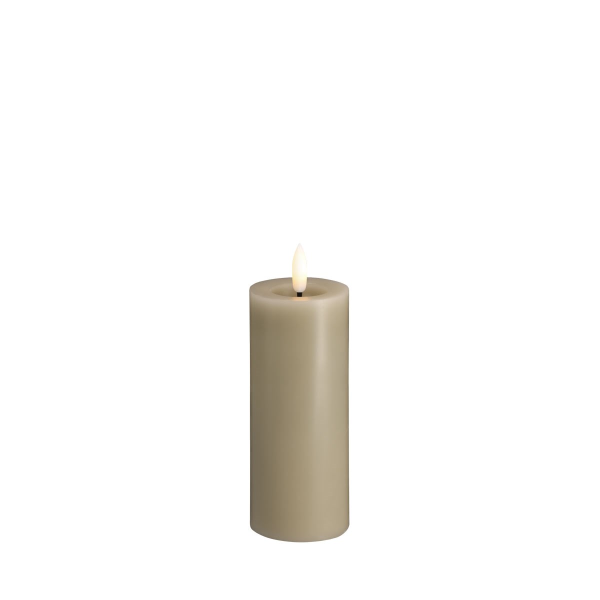 Moods & More Led Pillar Candle - Melted Kit Grey - 49x125 m - Einrichtung M31-kg049125