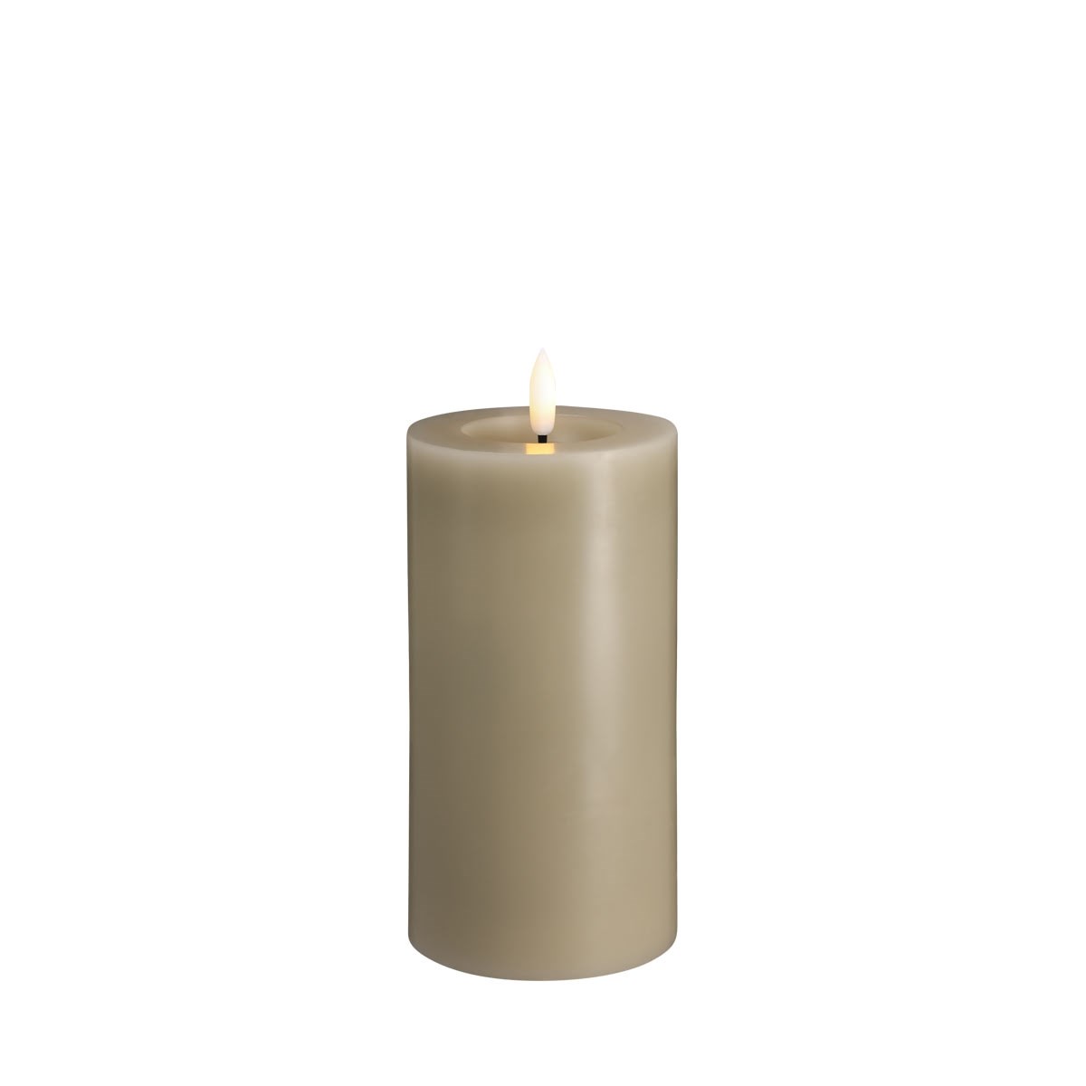 Moods & More Led Pillar Candle - Melted Kit Grey - 74x150 mm - Einrichtung M31-kg074150