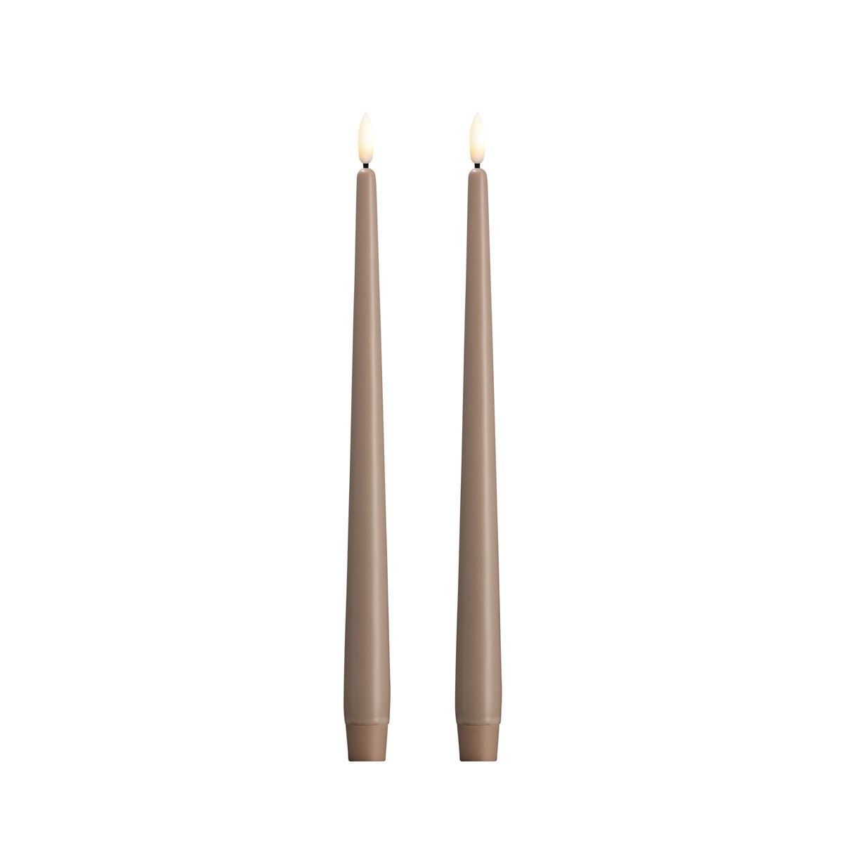 Moods & More Led Taper Candle - Slim - Sand - 23x300 mm - 2 Pcs - Einrichtung M50-sd023300