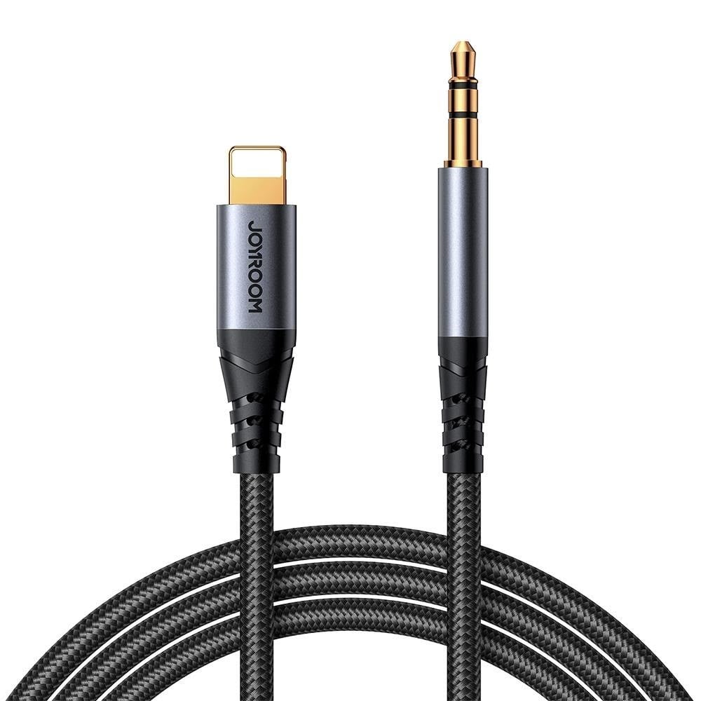 Joyroom Audio Transfer Series Sy-a06 Mini Jack 3.5 mm / Lightning Cable 1.2 m - Black - Audio Kabel