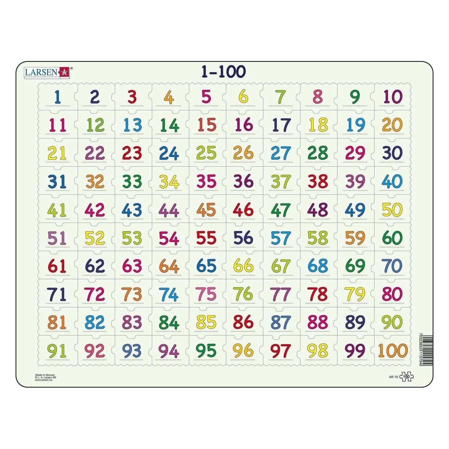 Larsen Puzzles Puzzle 1-100 Puzzle - 100-teilig, Maxi (36.5x2 2D Puzzles
