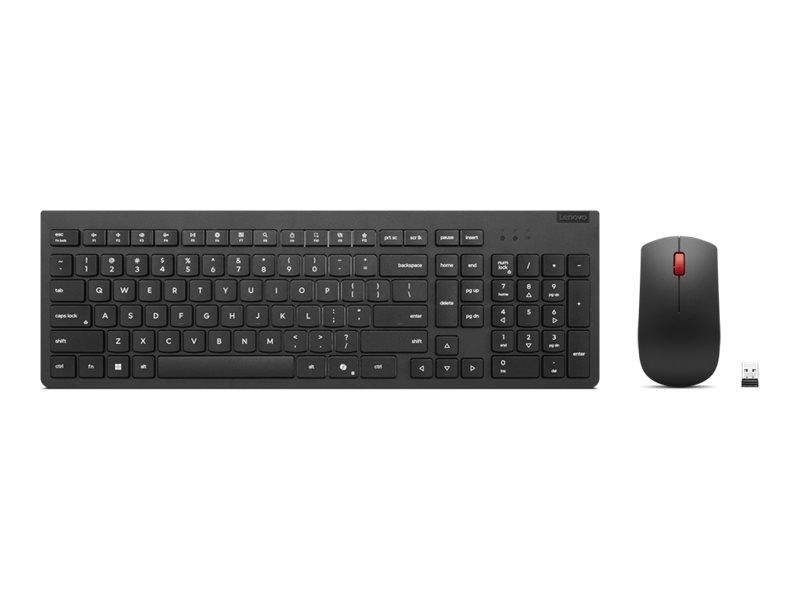 Lenovo Essential Wireless Combo Gen 2 - Keyboard And Mouse Set - Qwerty - Us/europe - Black Input Device - Tastatur & Maus Set - Englisch - Schwarz - 