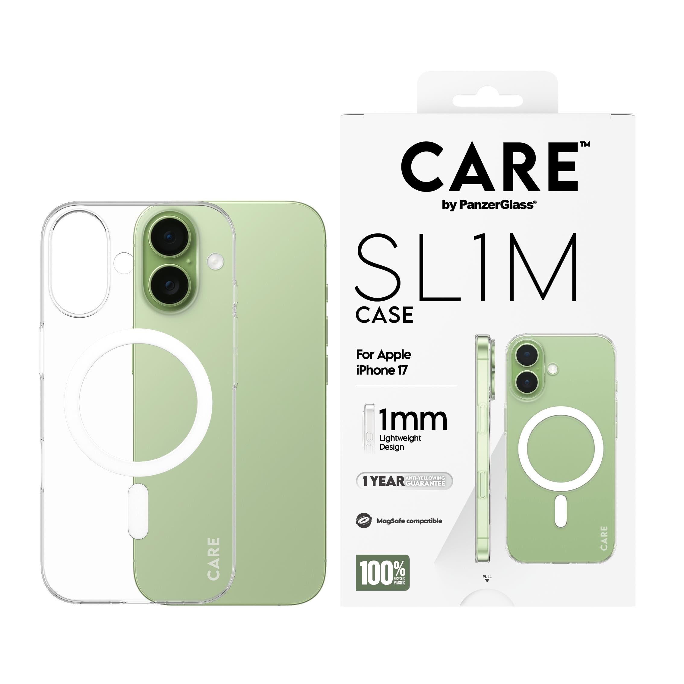 Care by Panzerglass Sl1m Case Transparent w. Magsafe Iphone 17 - Handys Cover Cases
