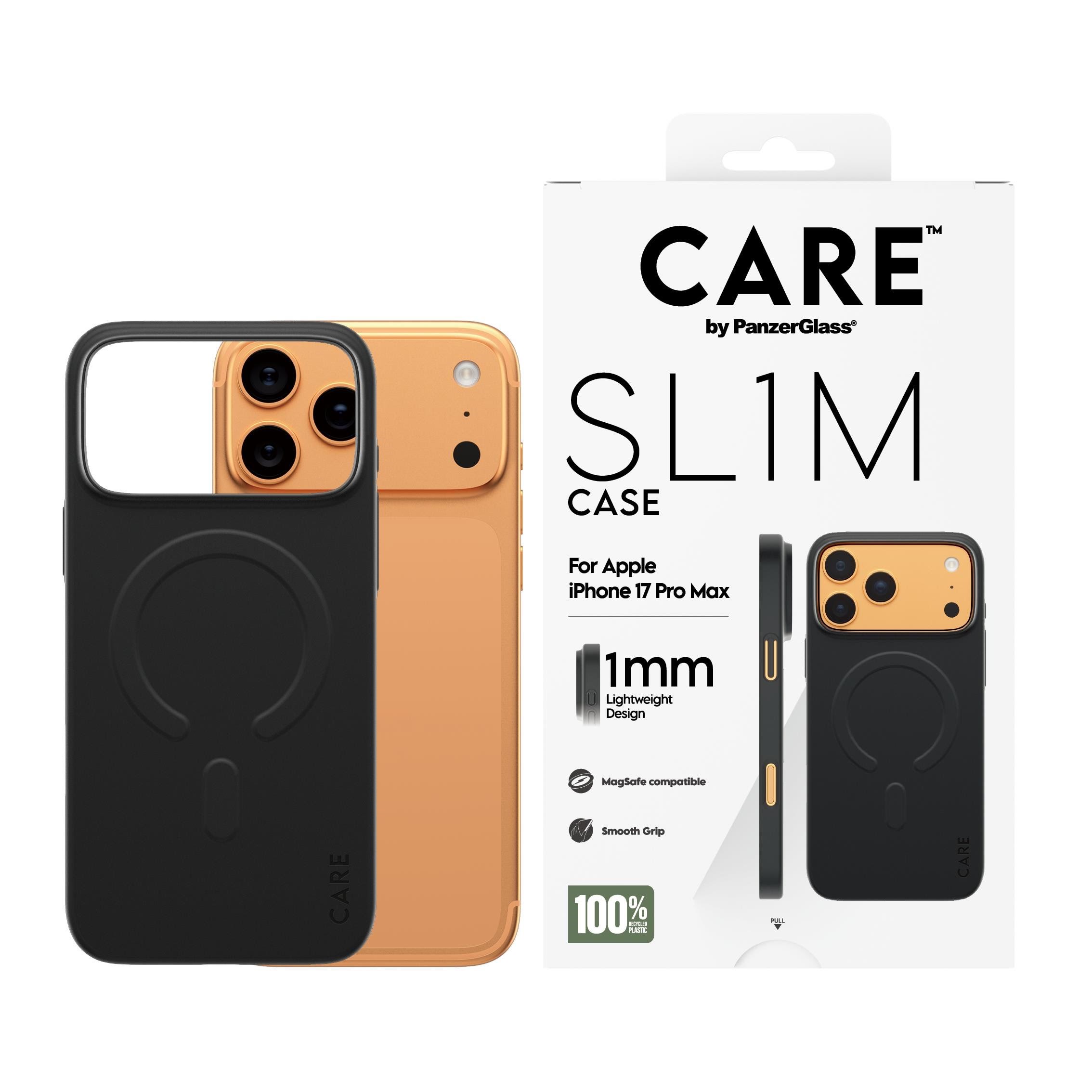 Care by Panzerglass Sl1m Case Black w. Magsafe Iphone 17 Pro Max - Handys Cover Cases