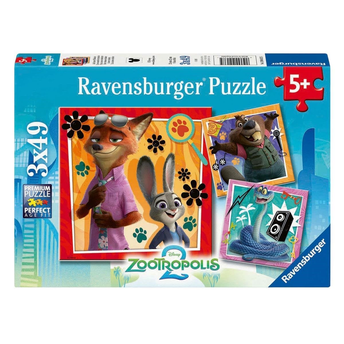 Ravensburger Jigsaw Puzzle Zootopia 2 - 3x49 Pcs. 2D Puzzles
