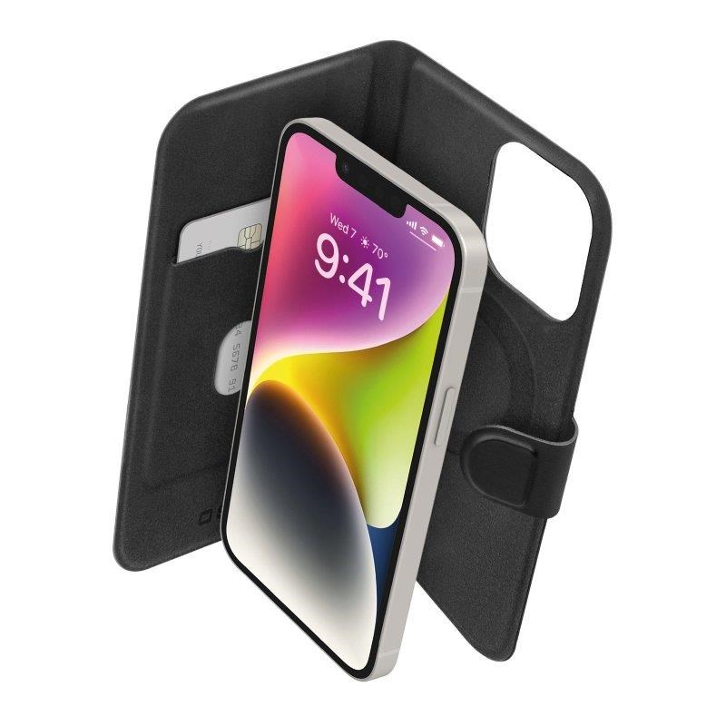 Sbs Iphone 14/13 Wallet Case With a Slim Design Card Slot And Magnetic Fastening Compatible With Magsafe Charging - Black - Handys Cover Cases