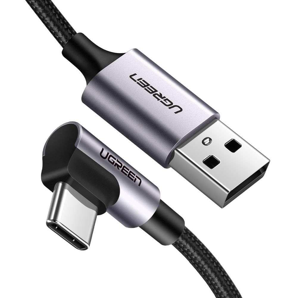 Ugreen Angled Usb-c To Usb-a Data Cable Black 1M - Usb Kabel 50941
