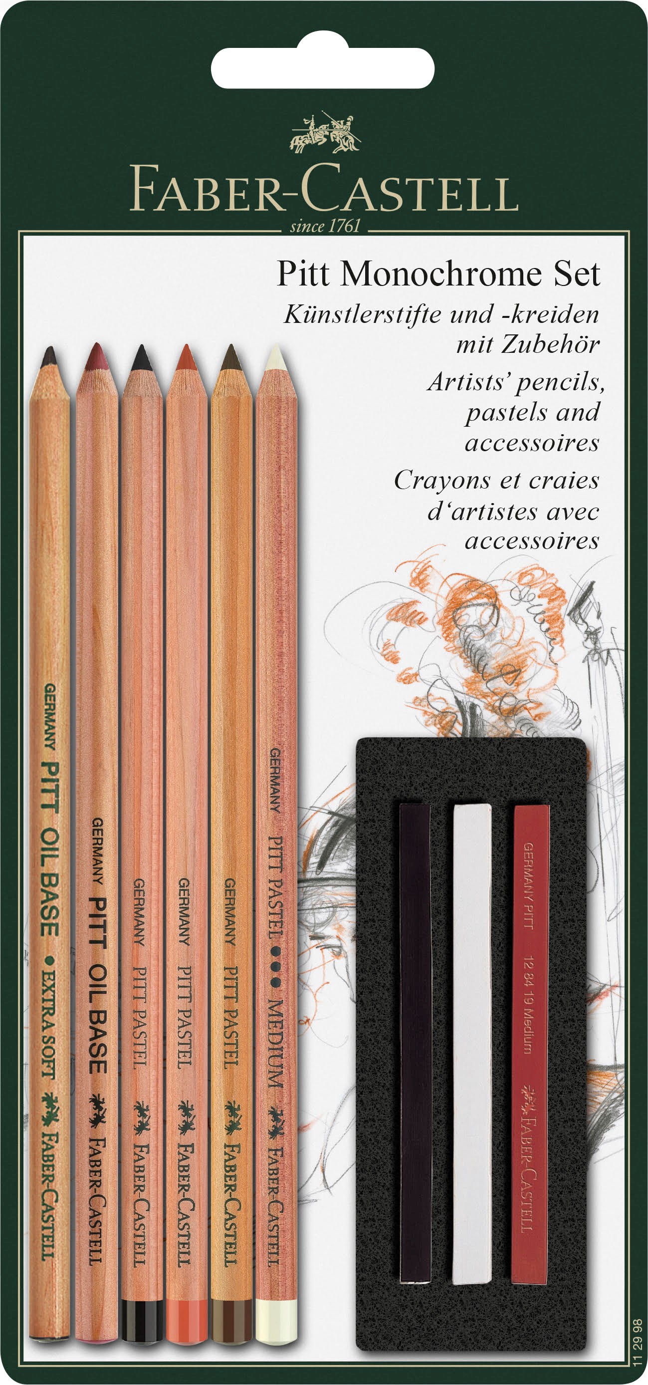 Faber-castell Set Pitt Monochrome BK - Utensilien Zum Schreiben Und Zeichnen Farbstift 112998