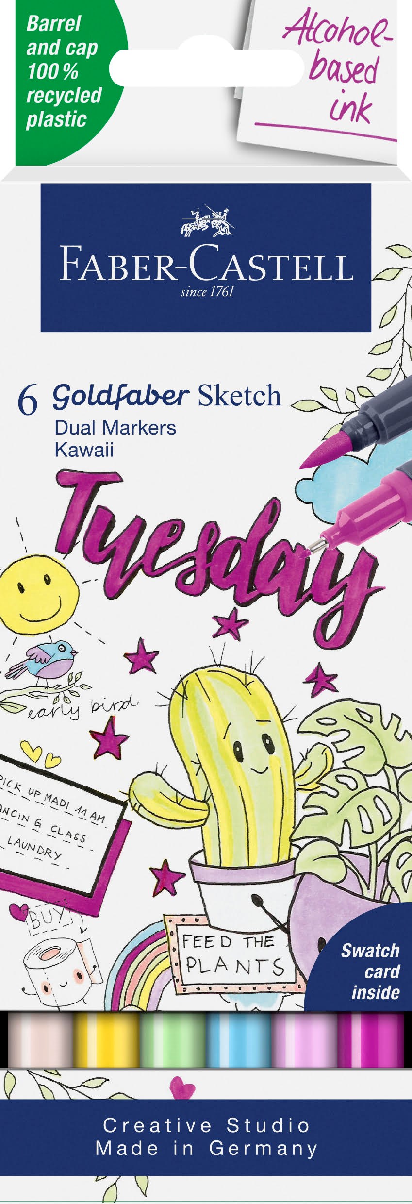 Faber-castell Sketch Marker Gofa 6er Etui Kawaii - Utensilien Zum Schreiben Und Zeichnen