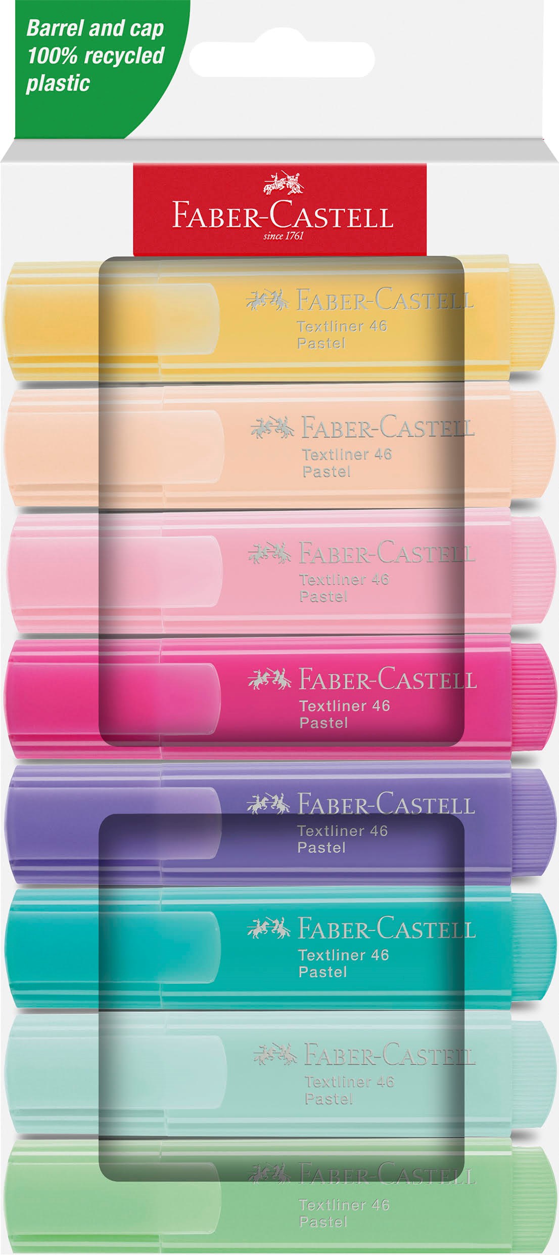 Faber-castell Textmarker TL 46 Pastell 8er Kartonetui - Utensilien Zum Schreiben Und Zeichnen