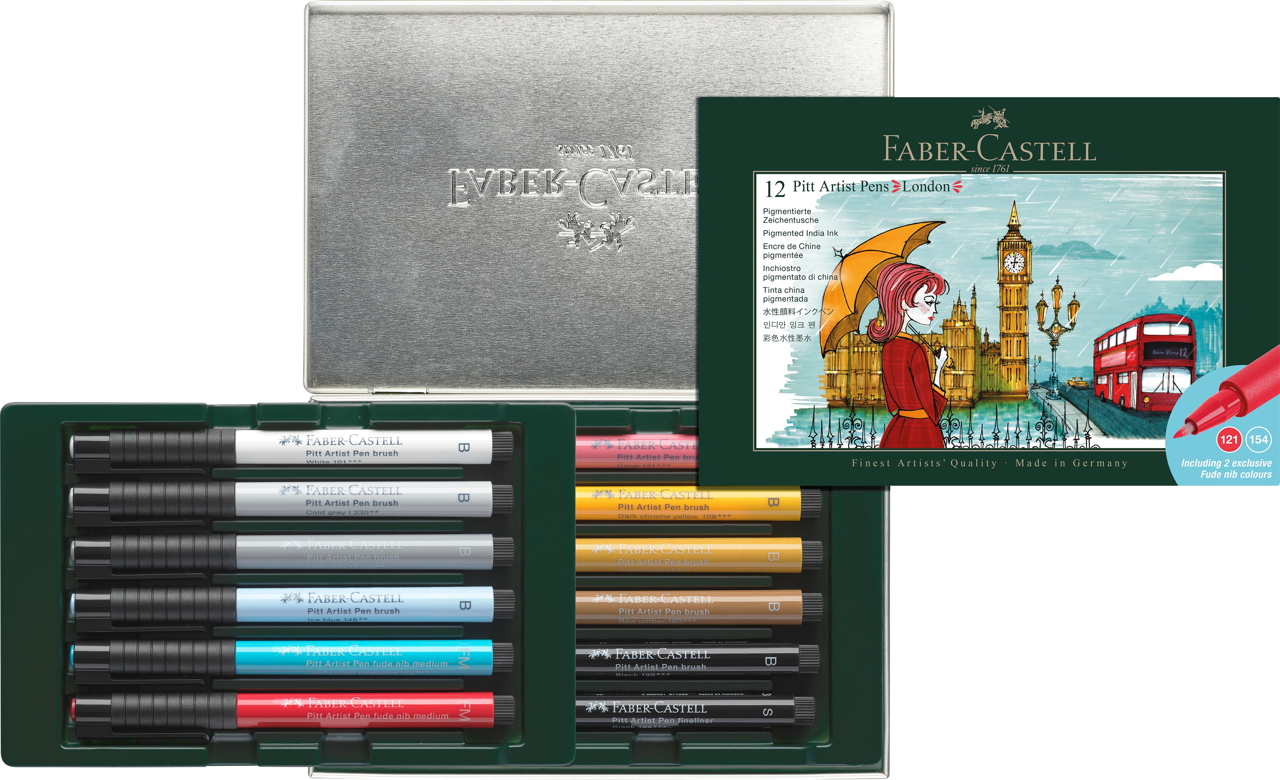 Faber-castell Tuschest. Pitt Artist Pen Set London - Utensilien Zum Schreiben Und Zeichnen 267137