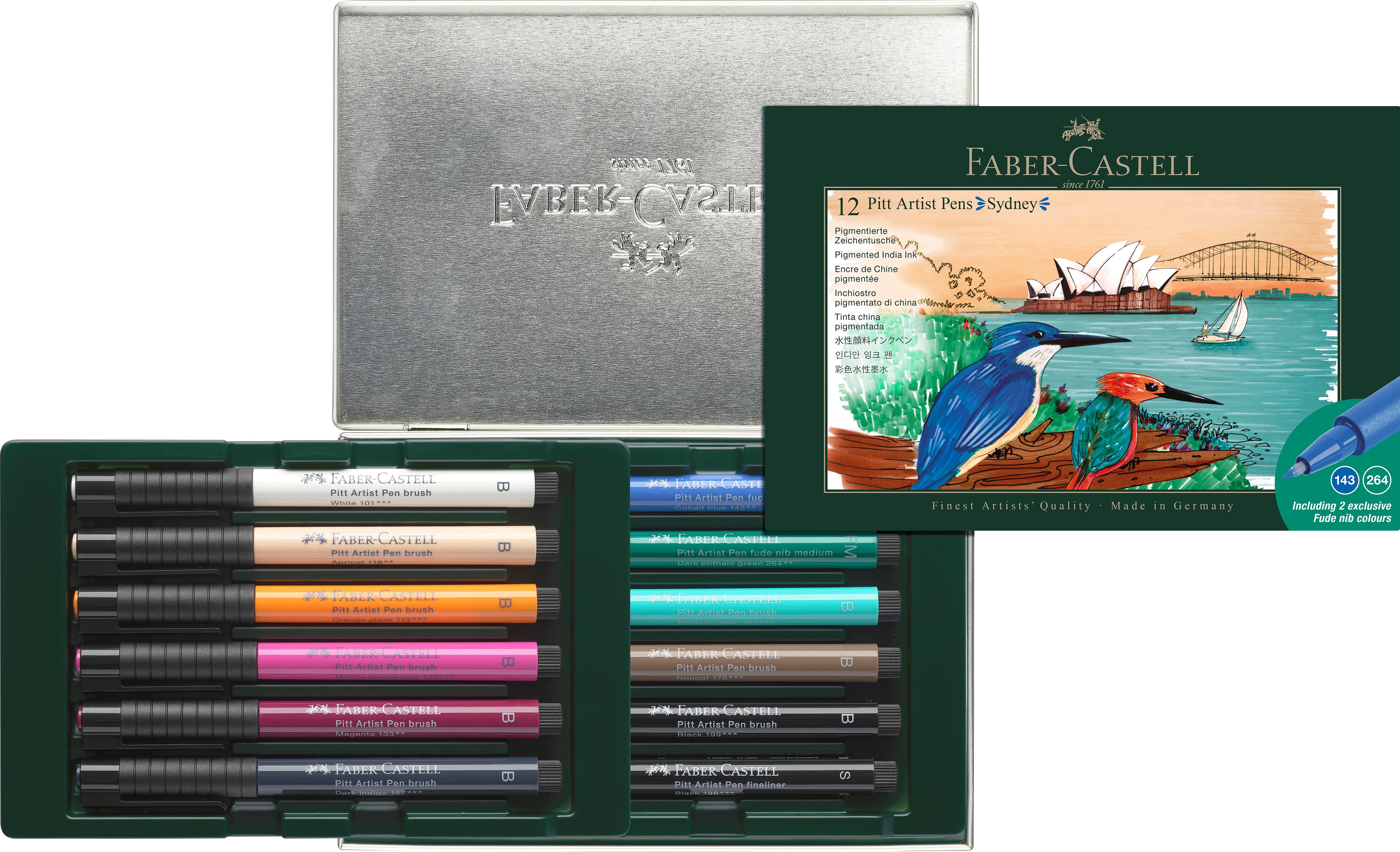 Faber-castell Tuschest. Pitt Artist Pen Set Sydney - Utensilien Zum Schreiben Und Zeichnen