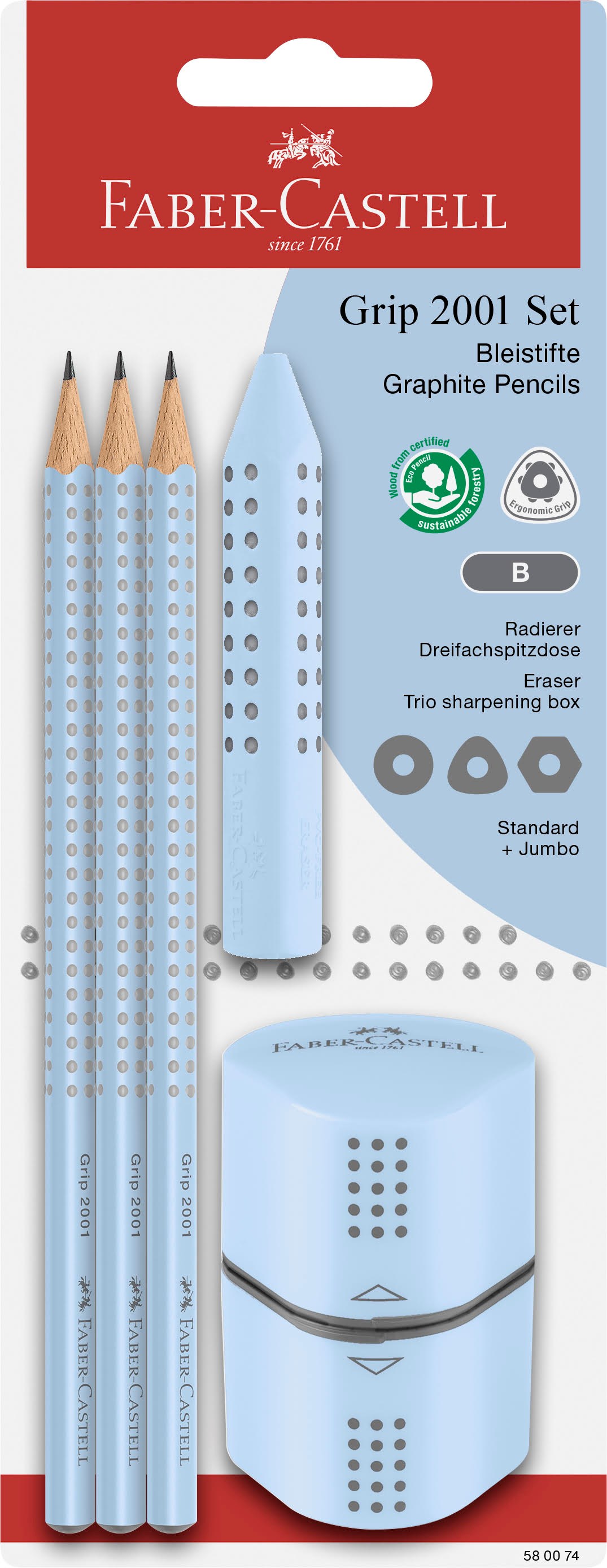 Faber-castell Set Grip 2001 Sky Blue BK - Utensilien Zum Schreiben Und Zeichnen 580074