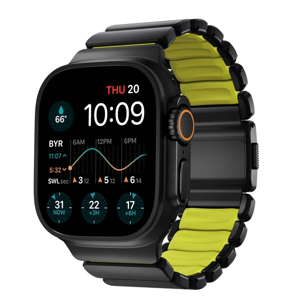 Nomad Stratos Band - 49mm | Black Titanium | Volt Fkm - Smartwatch Accessories