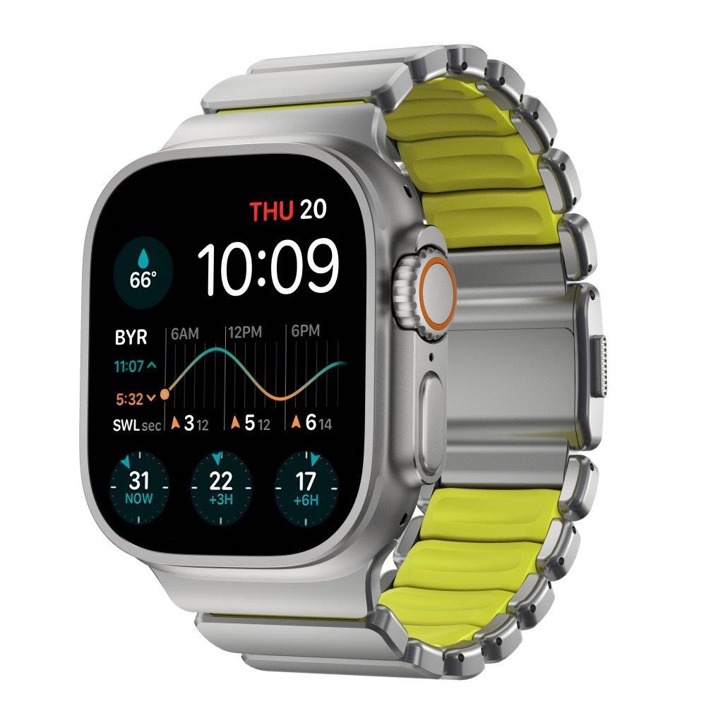 Nomad Stratos Band - 49mm | Natural Titanium | Volt Fkm - Smartwatch Accessories Nm011147858