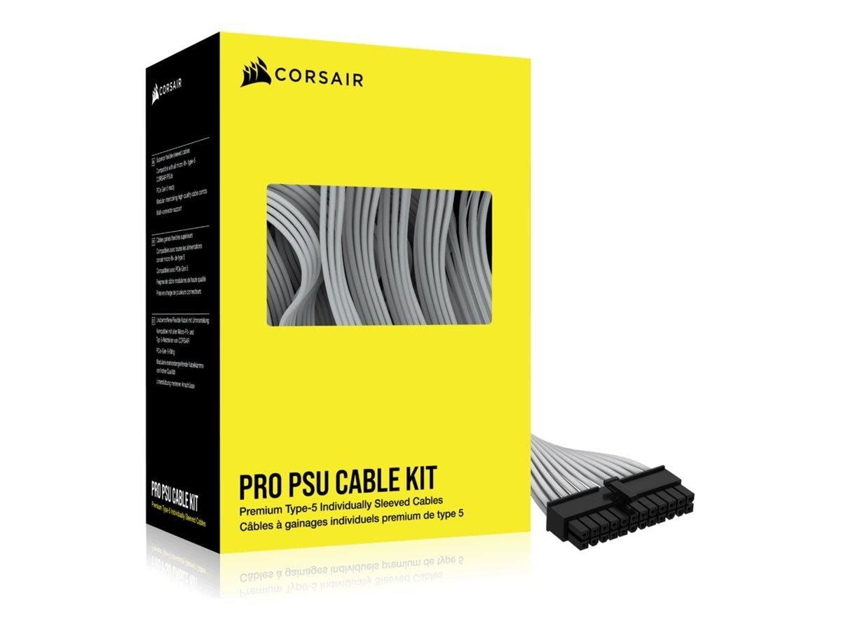 Corsair Premium Individually Sleeved Type-5 Psu Cables Pro Kit - Stromkabel Intern Schwarz / Weiß Cp-8920293