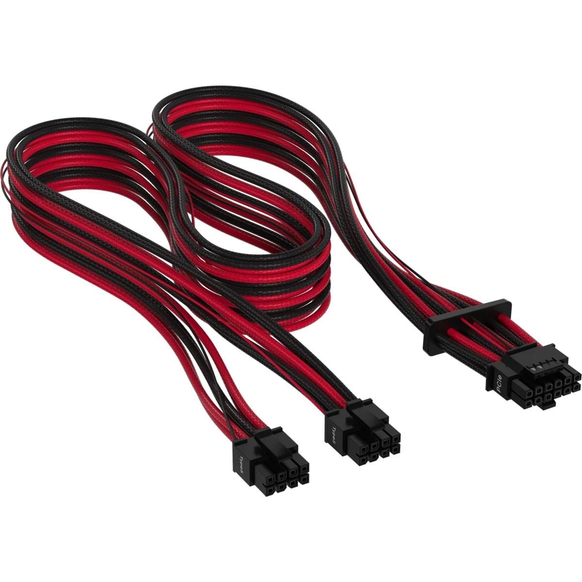 Corsair - Power Cable - 16(12+4)Pin Pcie 5.0 12vhpwr to 8 Pin Pcie Power - 65 cm - Stromkabel Intern