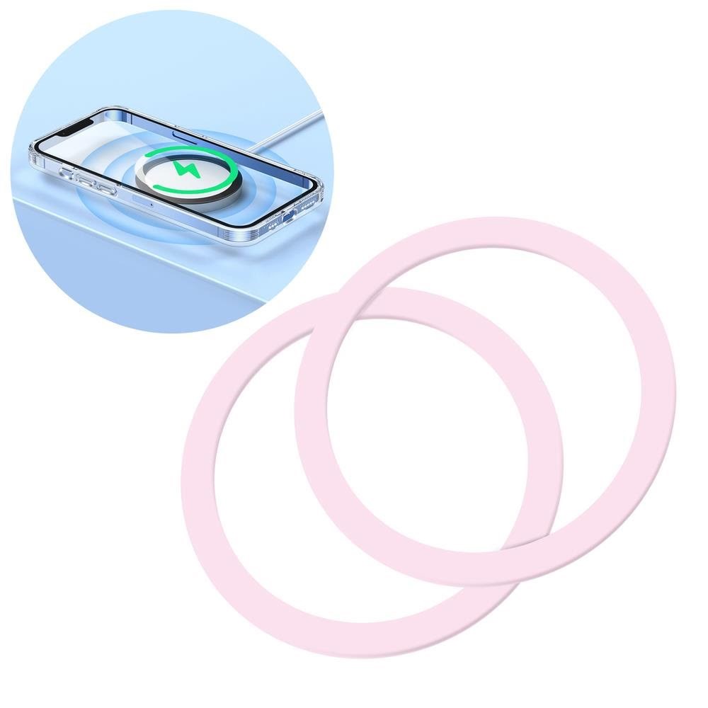 Joyroom Set of Metal Magnetic Rings For Smartphone 2 Pcs. Pink (Jr-mag-m3) - Handys Cover Cases Jr-mag-m3-2pcs-pink