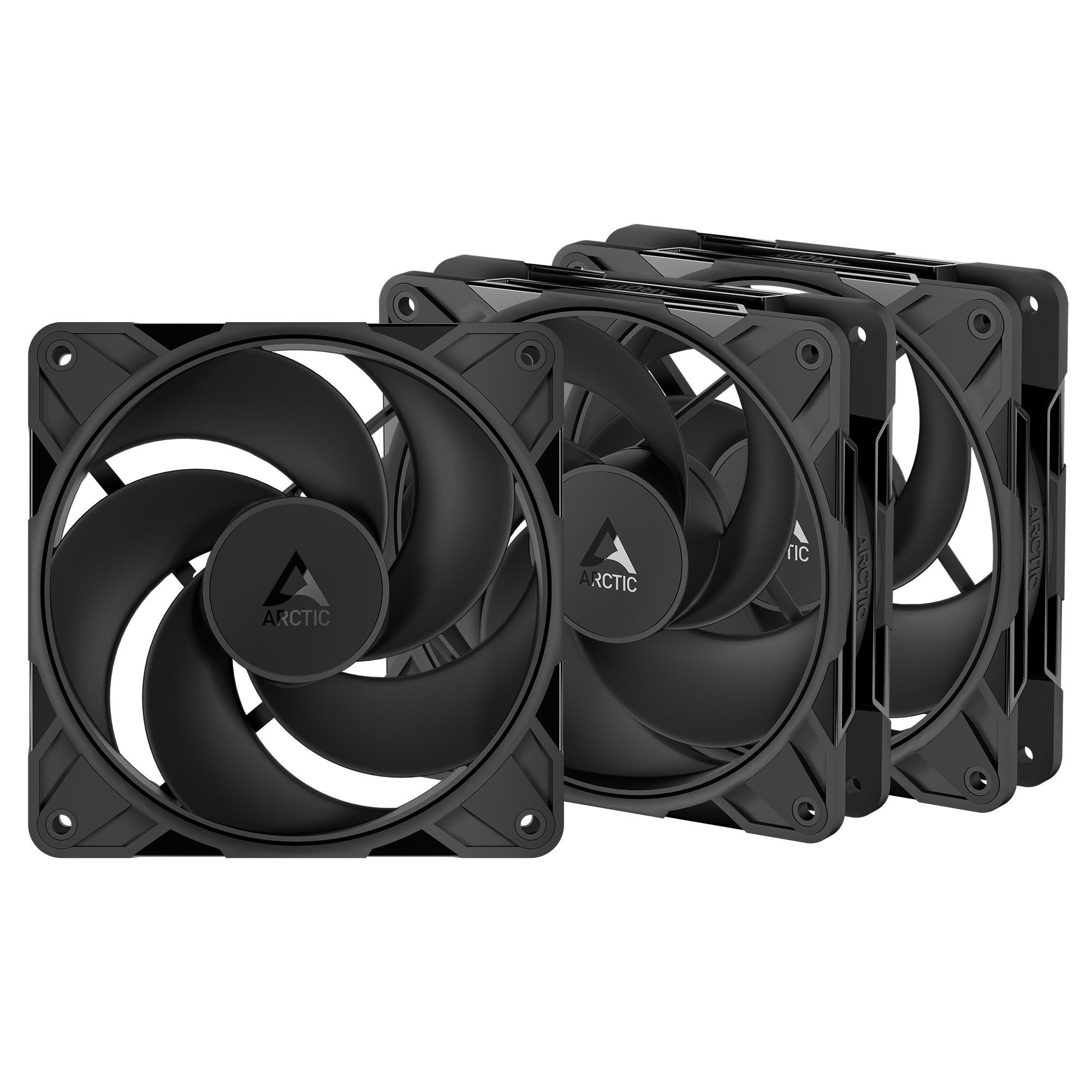 Arctic P12 Pro Reverse - 3 Pack - Gehäuselüfter - 120mm - Schwarz - Gehaeuseluefter