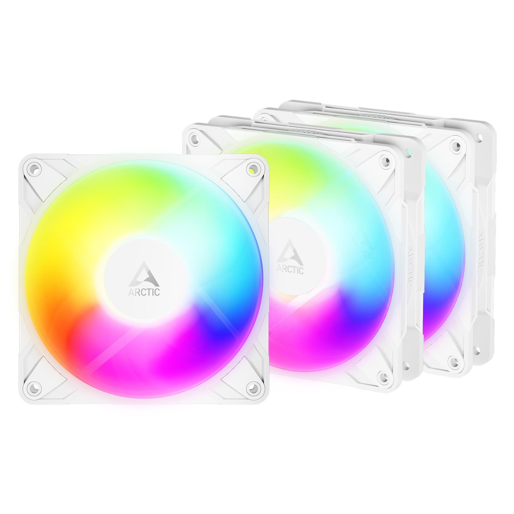 Arctic P12 Pro Reverse A-rgb (White) - 3 Pack - Gehäuselüfter - 120mm - Weiß - Gehaeuseluefter Acfan00334a