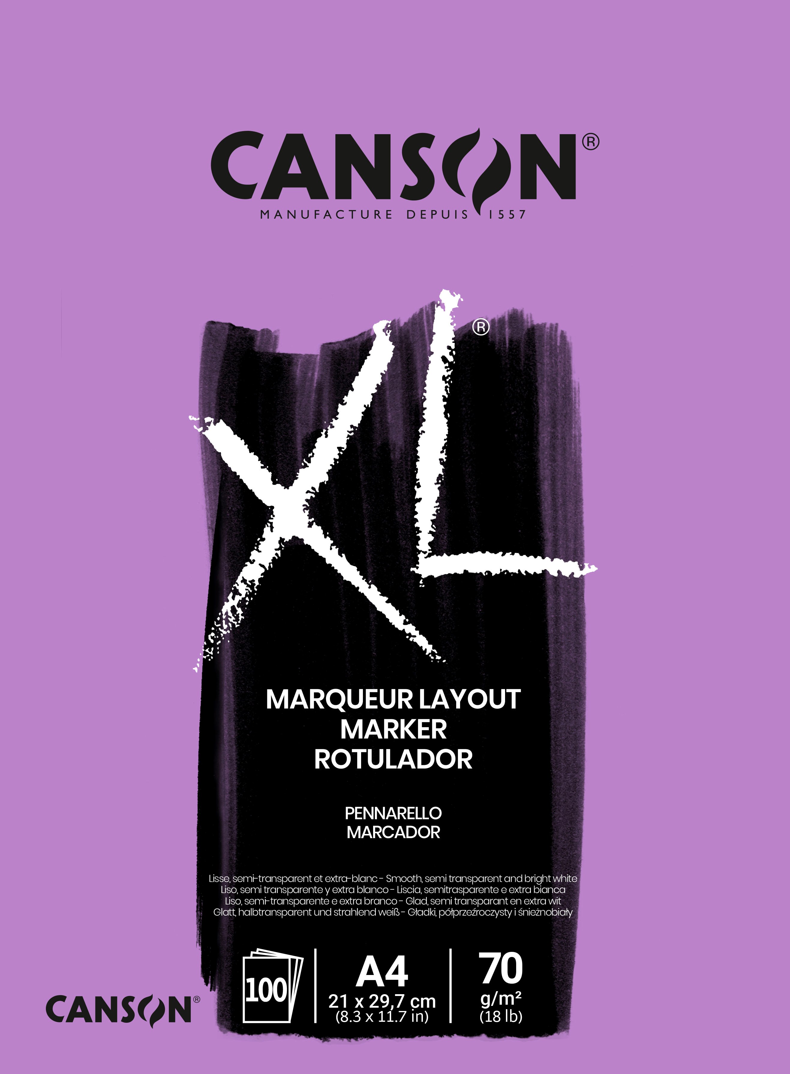 Canson XL Marker VS A4 70g Pad 100 SH - Kunst Handwerk Ausstattung