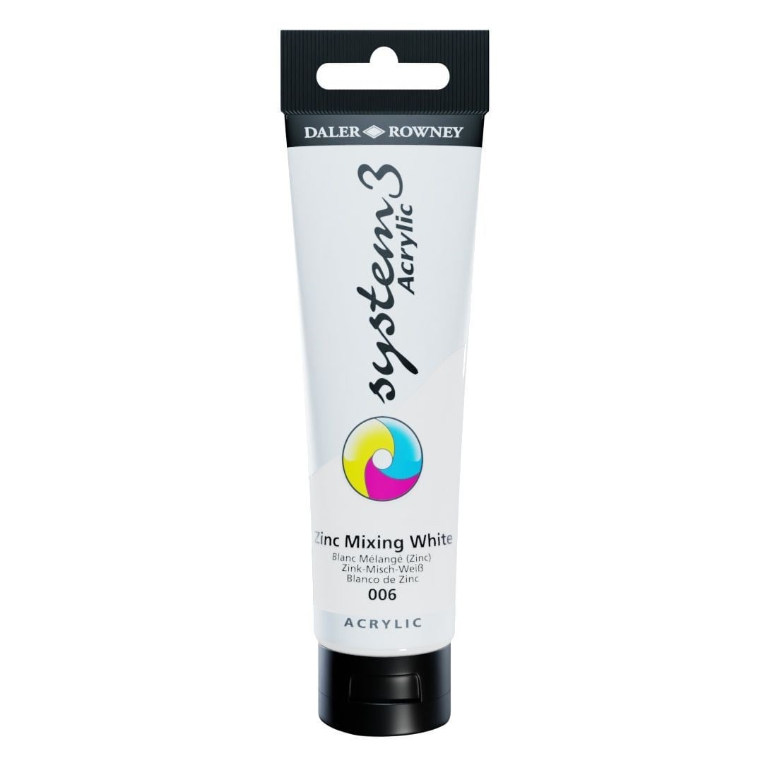 Daler-rowney System3 150 ml Zinc Mixing White - Kunst Handwerk Ausstattung