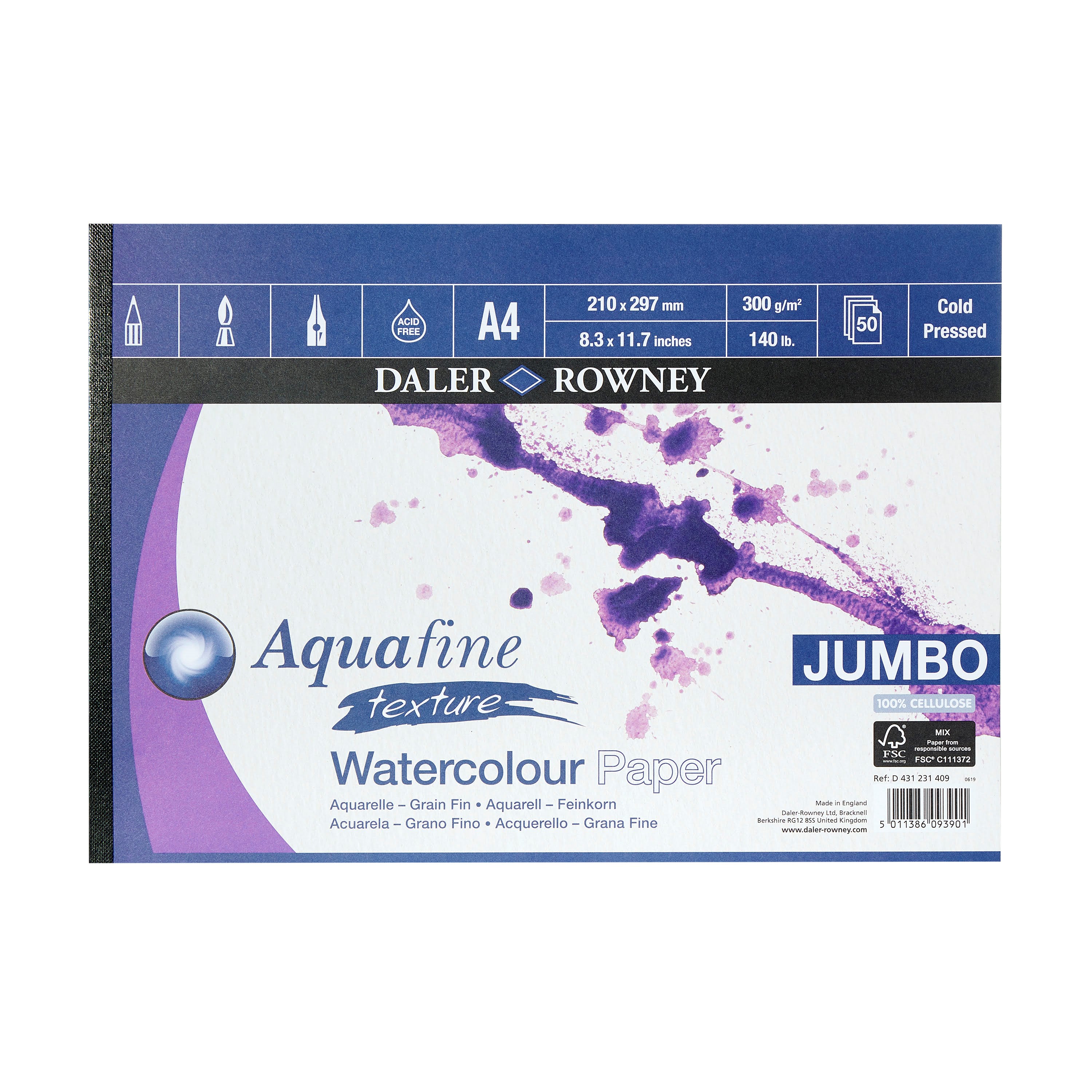 Daler-rowney Aquafine CP 50 Sheets 300g A4 - Kunst Handwerk Ausstattung