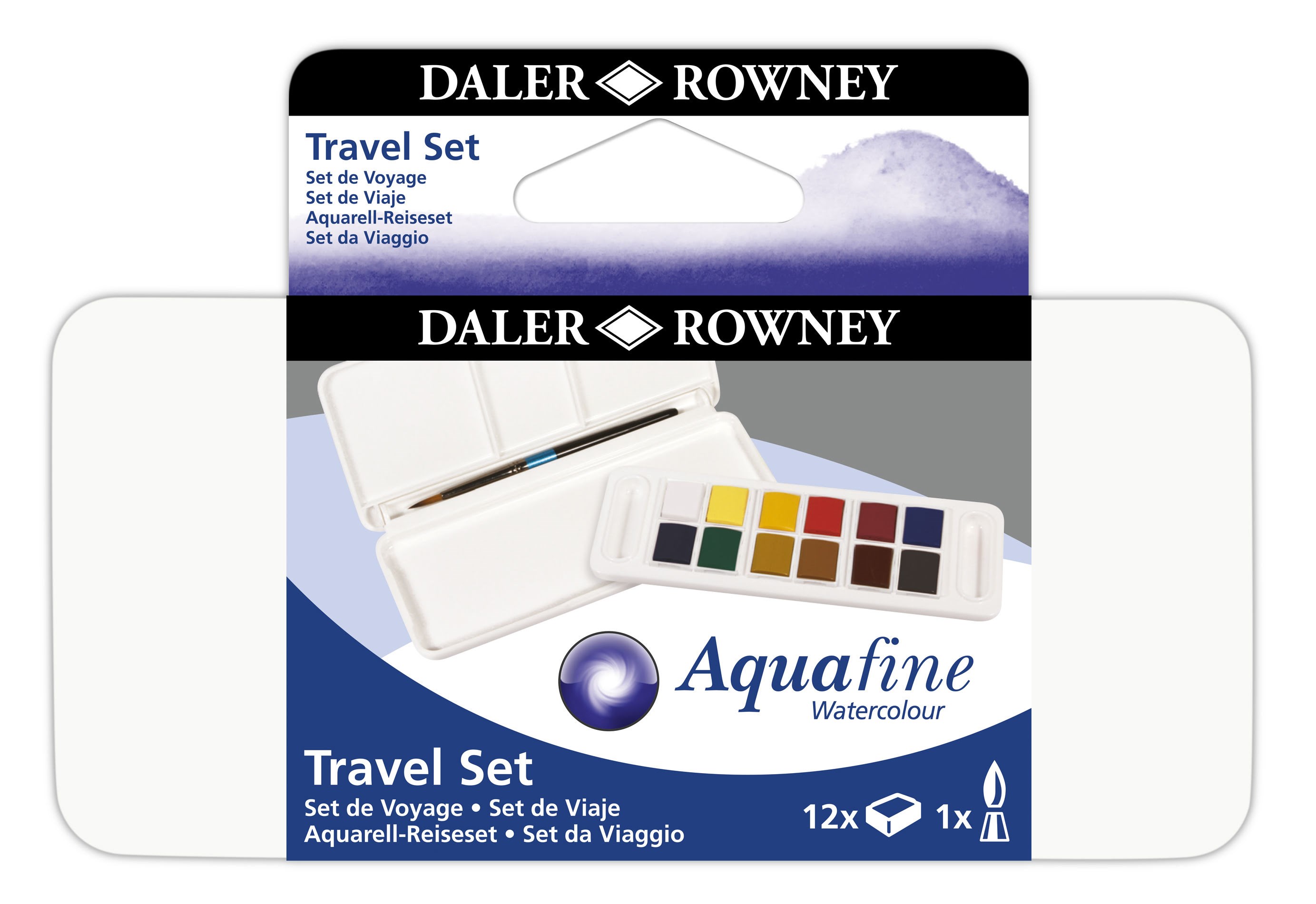 Daler-rowney Aquafine Watercolour Travel Set 12 Col - Kunst Handwerk Ausstattung 16-131900001