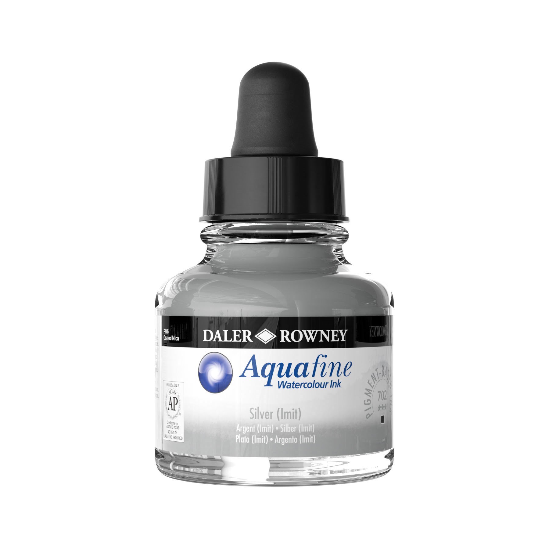 Daler-rowney Aquafine 29.5 ml Ink Silver (Imit) - Kunst Handwerk Ausstattung