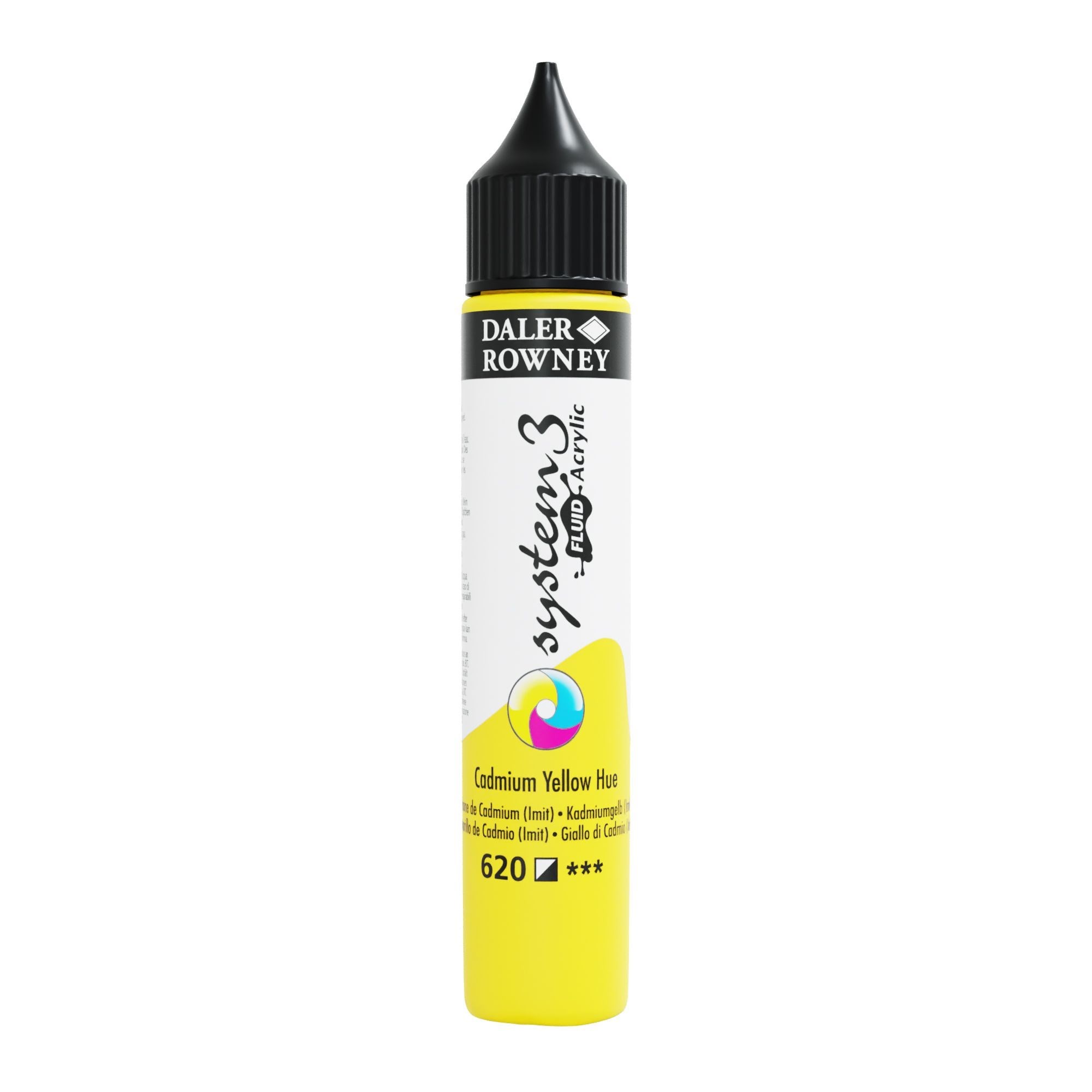 Daler-rowney System3 Fluid Acrylic 29.5 ml Cadmium Yellow Hue - Kunst Handwerk Ausstattung