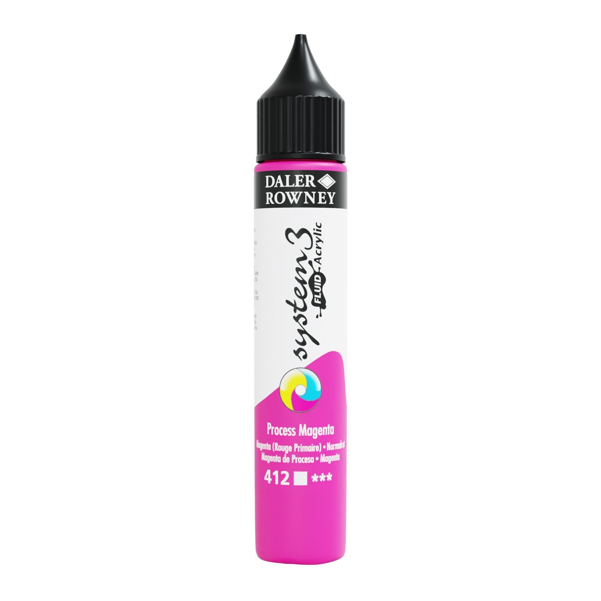 Daler-rowney System3 Fluid Acrylic 29.5 ml Process Magenta - Kunst Handwerk Ausstattung 16-139029412