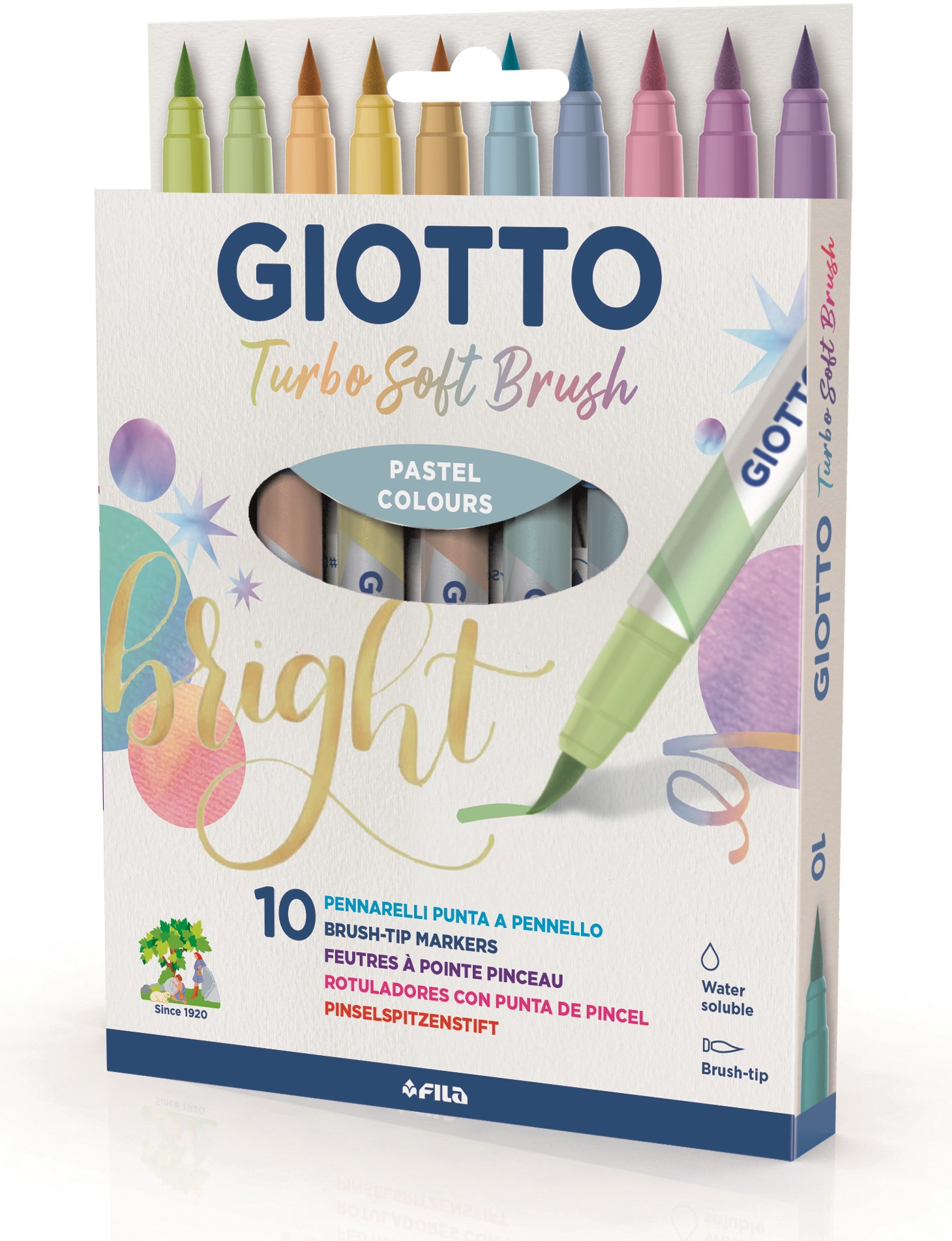 Giotto Turbo Soft Brush Pastel Colours 10 Pcs BL - Utensilien Zum Schreiben Und Zeichnen 11-426900