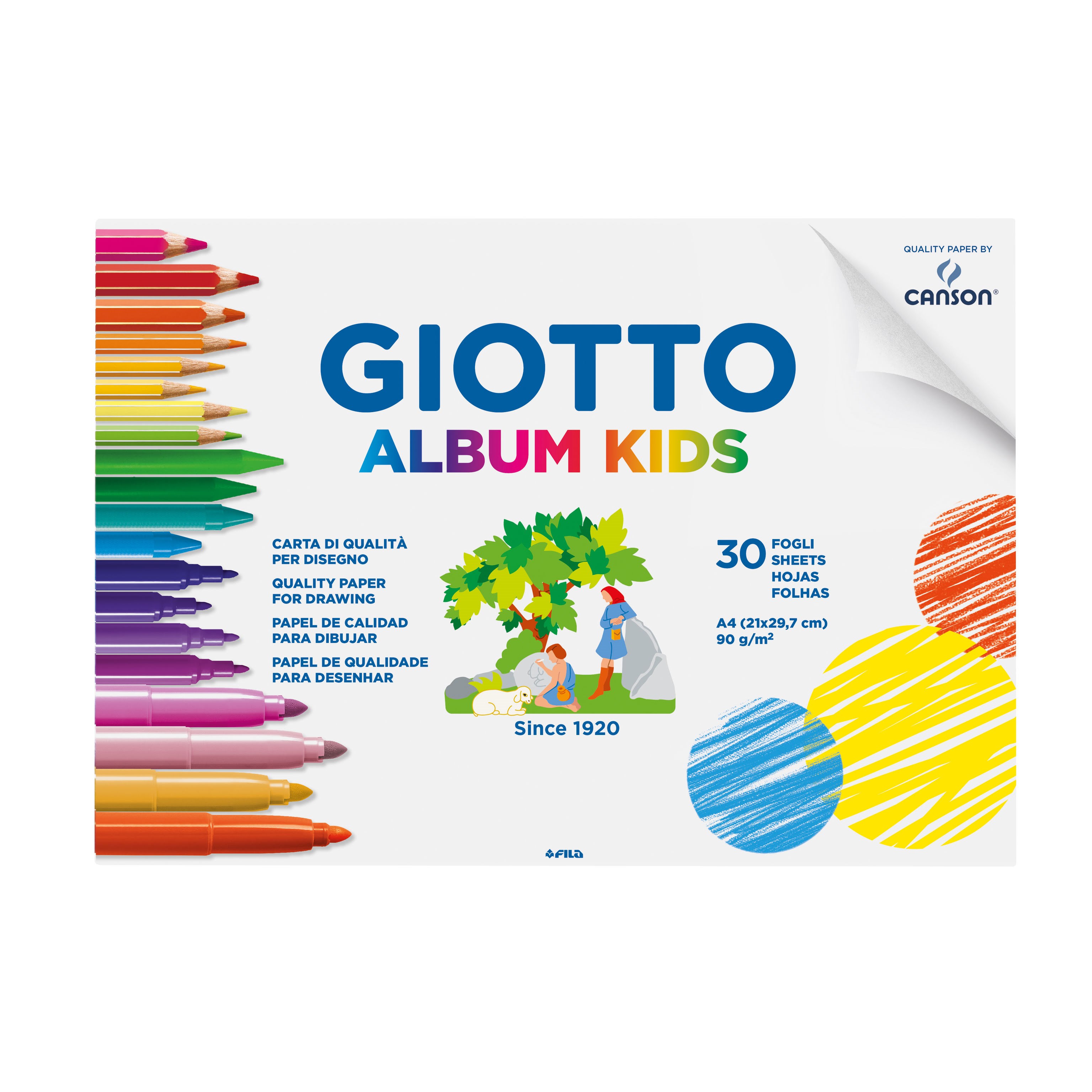 Giotto Album Kids A4 90g 30 SH - Kunst Handwerk Ausstattung 11-580200
