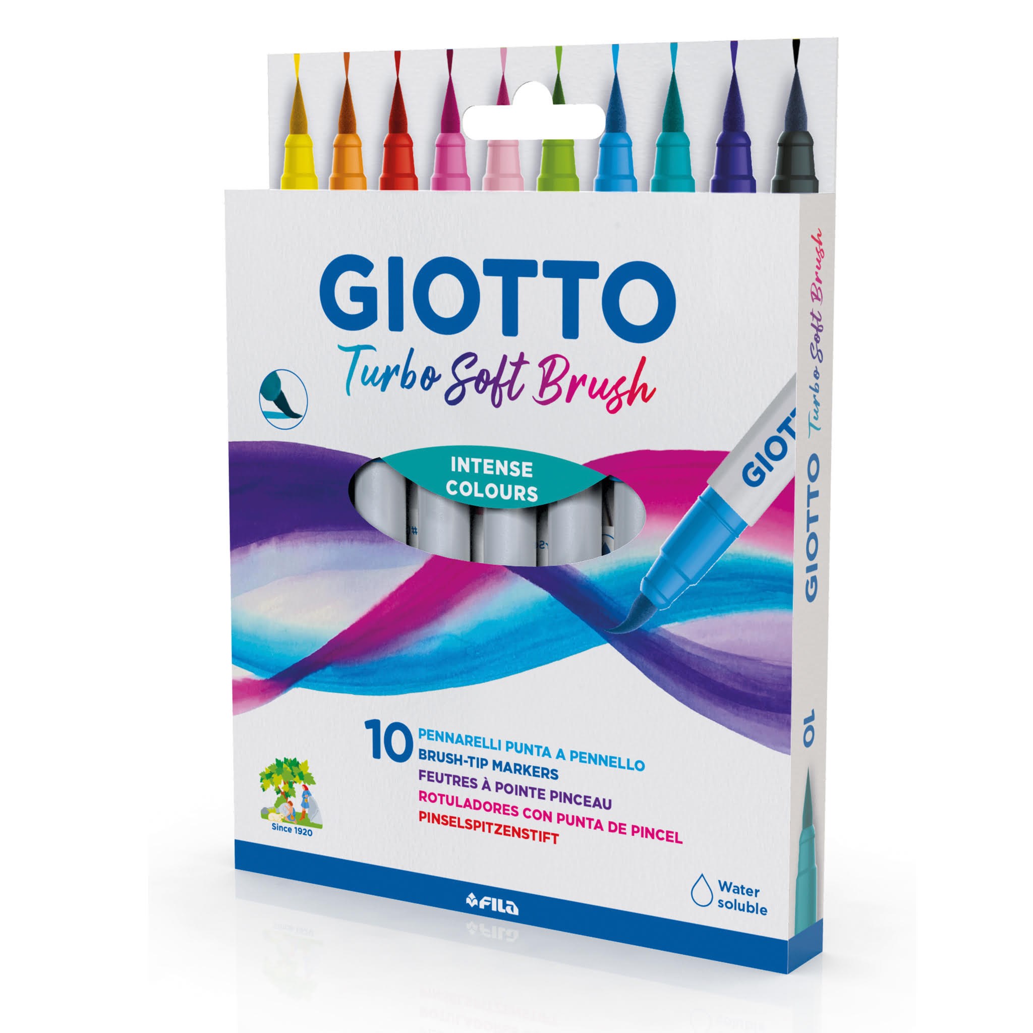 Giotto Turbo Soft Brush Intense Colours 10 Pcs BL - Utensilien Zum Schreiben Und Zeichnen