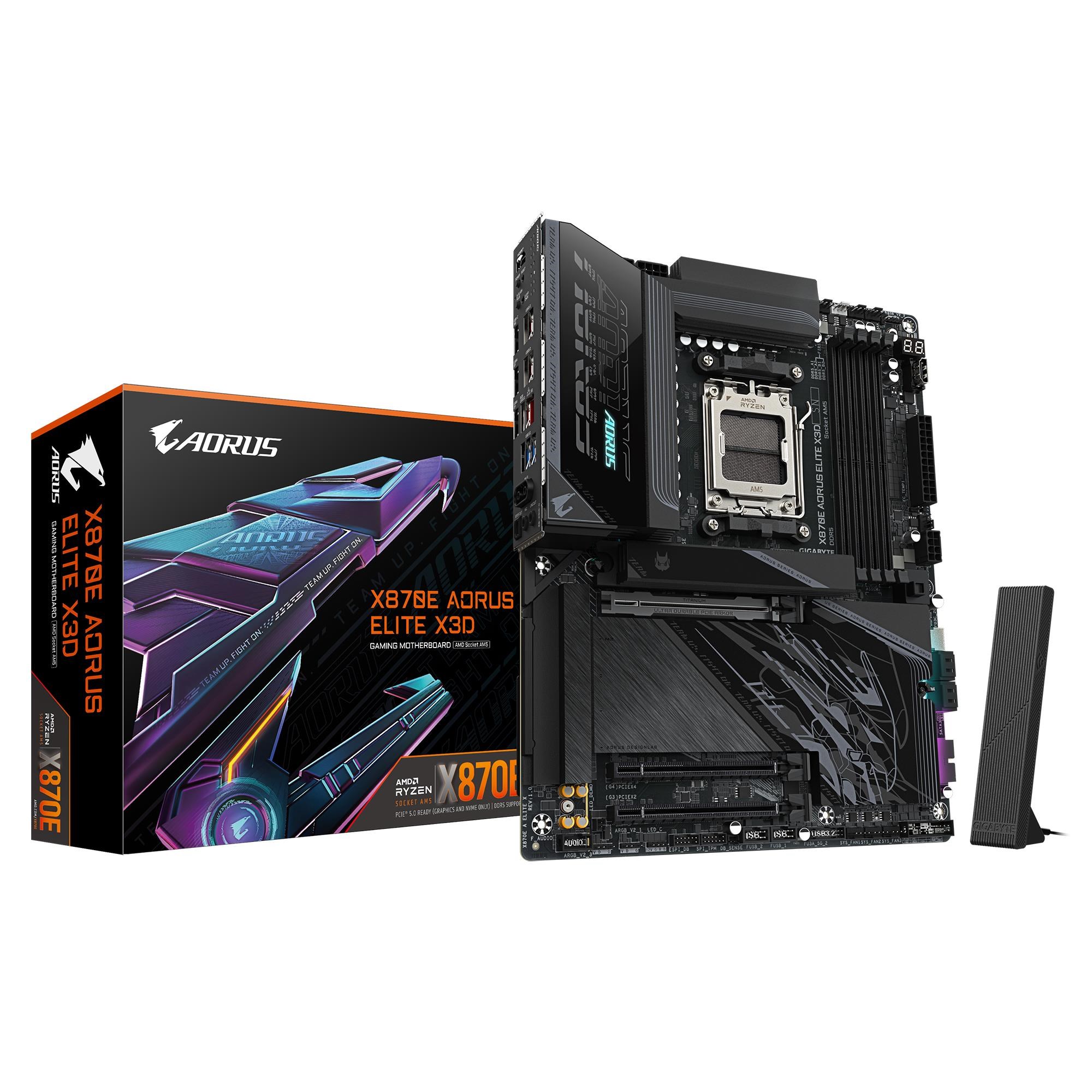 Gigabyte X870e Aorus Elite X3d Mainboard - Amd X870e - Amd Am5 - Ddr5 Ram - Atx X870e A Elite X