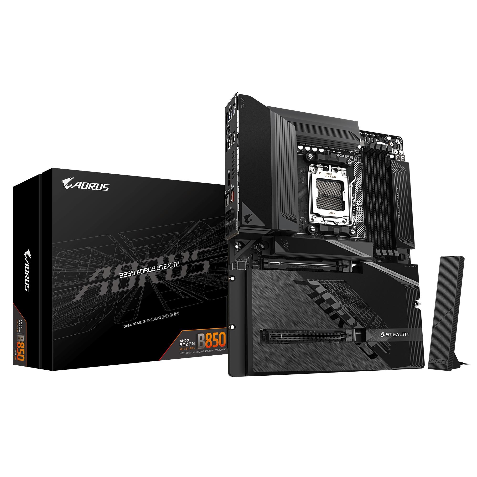 Gigabyte B850 Aorus Stealth Mainboard - Amd B850 - Amd Am5 - Ddr5 Ram - Atx B850 A Stealth