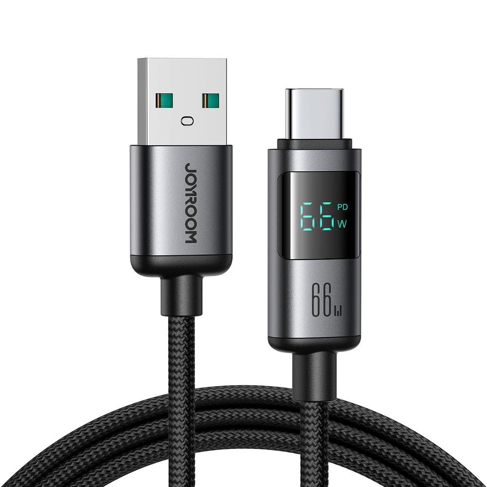 Joyroom S-a16 Pro Prism Series 66w Usb-a - Usb-c Cable With Display 1.2m - Black - Usb Kabel Schwarz S-a16 Pro_AC