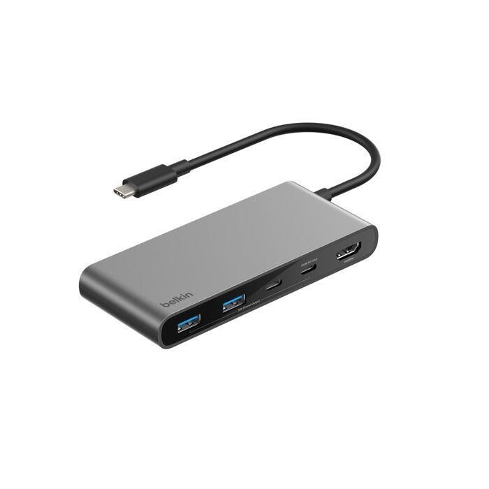 Belkin Connect 7-in-1 Usb-c Hub With Dual Usb-c Ports - Silver - Dockingstationen
