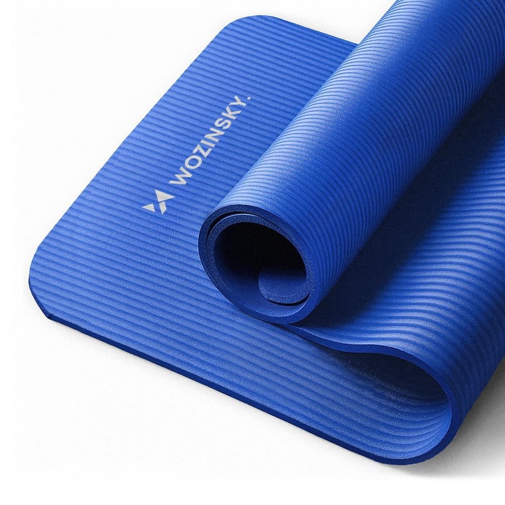 Wozinsky Exercise Mat 181 x 63 x 0.9 cm Thick Gymnastic Yoga Mat - Blue - Sport Fitness 5907769300424