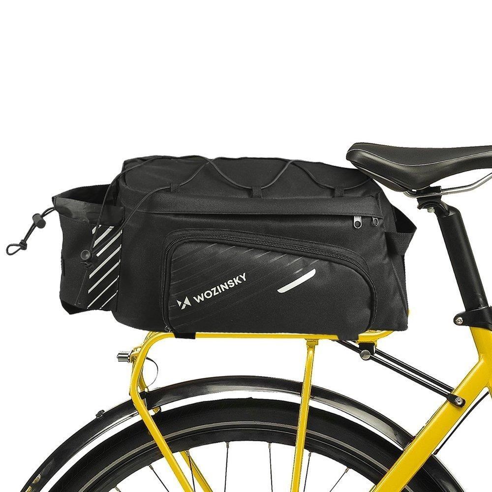 Wozinsky Bike Pannier Rack Bag With Shoulder Strap 9L (Rain Cover Included) Black (Wbb22bk) - Fahrradzubehoer