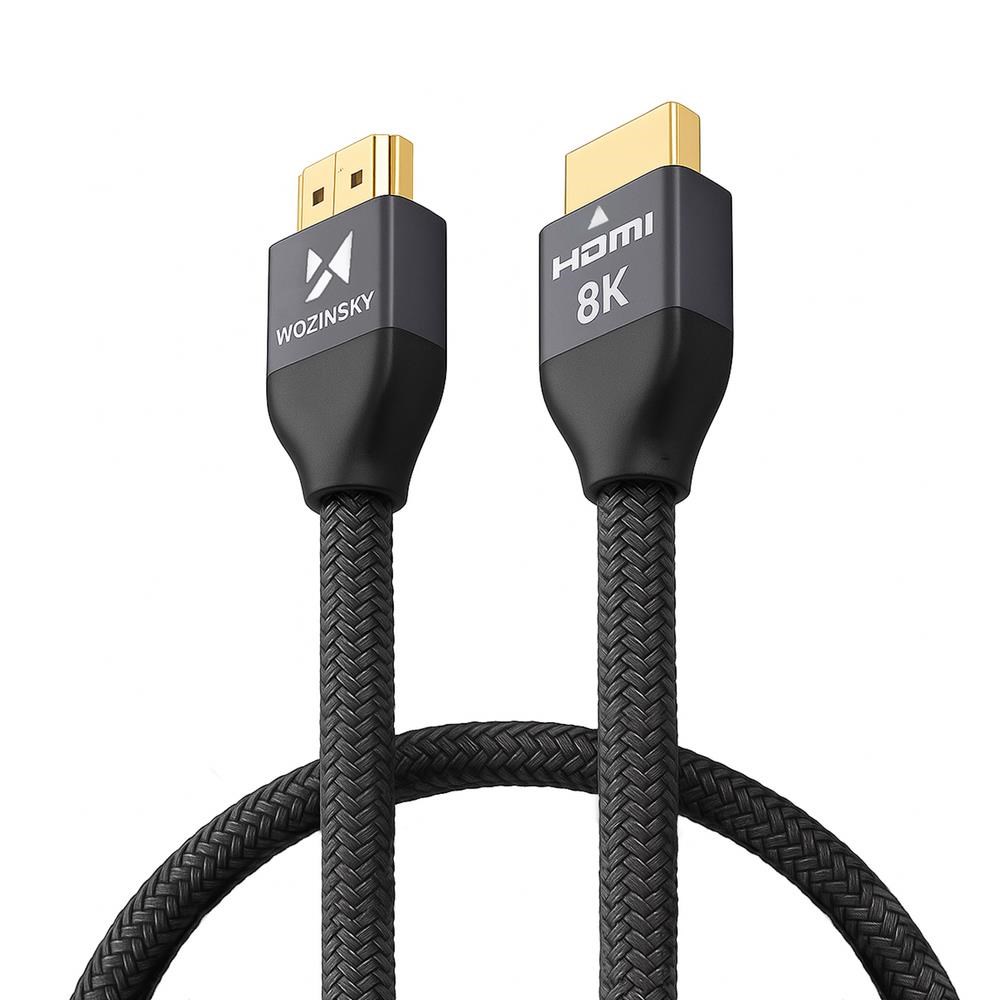 Wozinsky Dmi 2.1 Cable 8K 60 Hz 48 Gbps / 4K 120 Hz / 2K 144 Hz 1 m Silver (Whdmi-10) - Display Kabel Schwarz 5907769300875