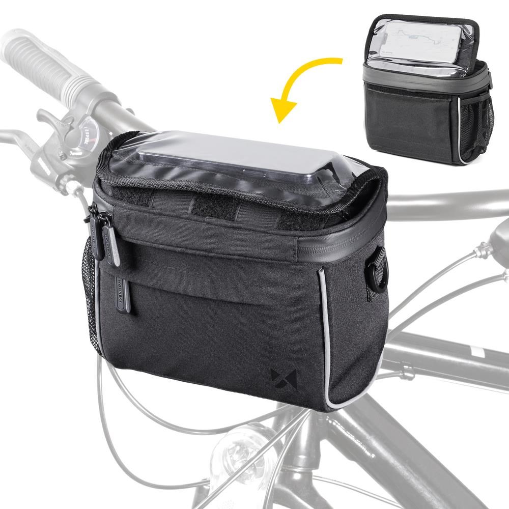Wozinsky Handlebar Bag Bike Shoulder Bag Black (Wbhbb-01) - Fahrradzubehoer