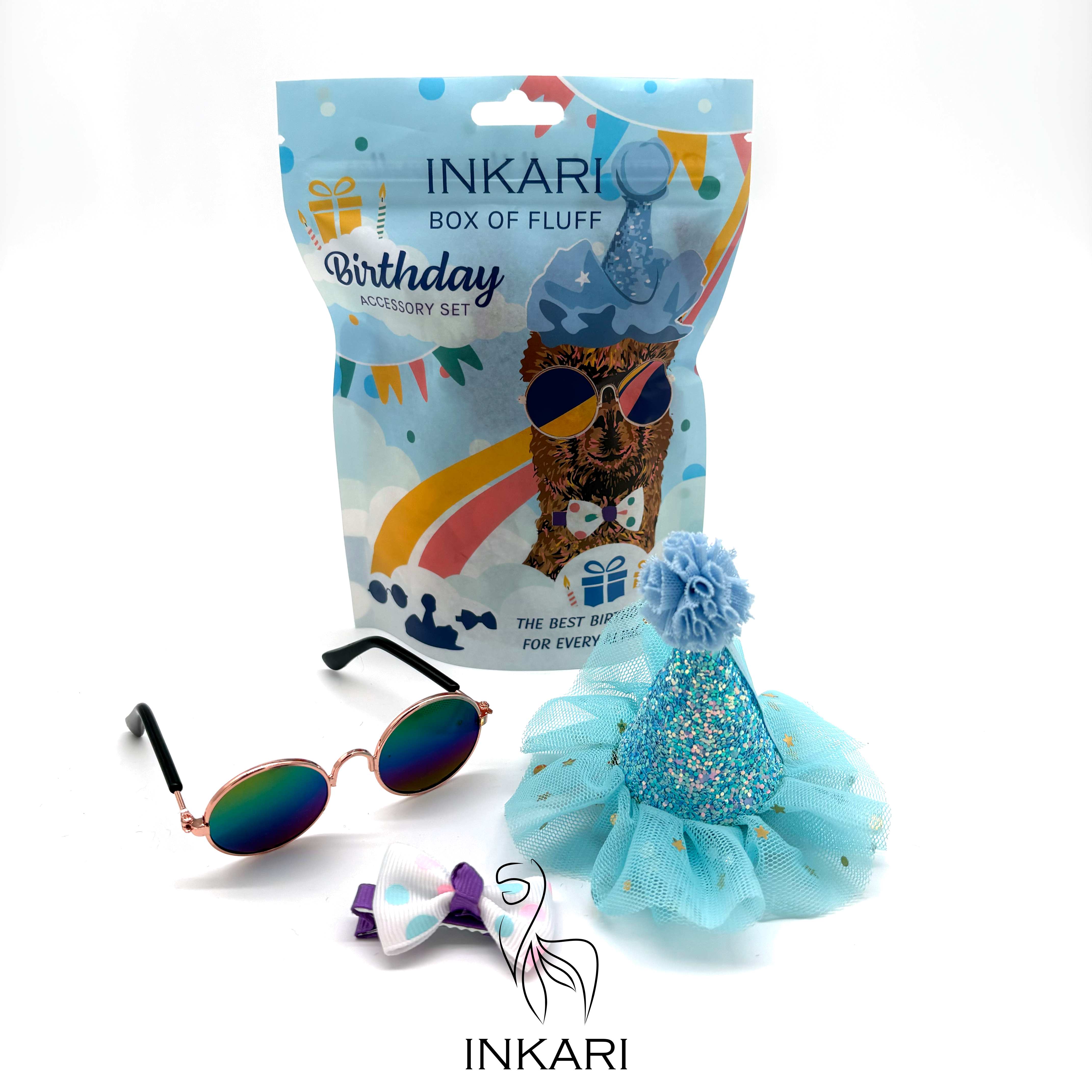 Inkari Alpacas Box of Fluff - Birthday - Accessory Sets - Blue - Plush