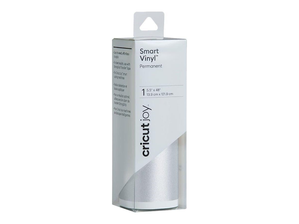 Cricut Joy Smart Vinyl - Craft Material - 13.9 x 121.9 cm - Shimmer Silver - Vinyl - Label Drucker
