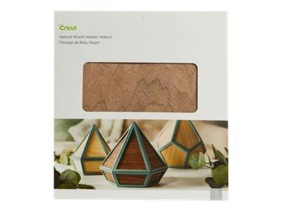 Cricut Natural Wood Veneer - Craft Material - 305 x 305 mm - 2 Sheets - Walnut - Wood - Label Drucker 2007069